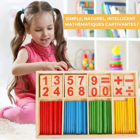 Batons CountSticks colorés Montessori pour apprendre le calcul mental