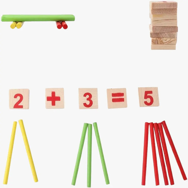 Caractéristiques des batons de comptage Montessori CountSticks en bois