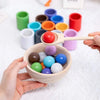 Jeu Montessori PairColor en bois naturel non toxique pour éveil