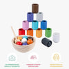 Activité Montessori PairColor développant la préhension fine de bébé