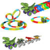 circuit dinosaure enfant complet avec voitures et rails modulables éducatif