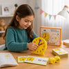 Horloge ClockMaster avec aiguilles colorées et cartes puzzle Montessori