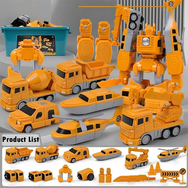 jouet transformable enfant accessoires véhicules chantier modulables inclus 26 pcs