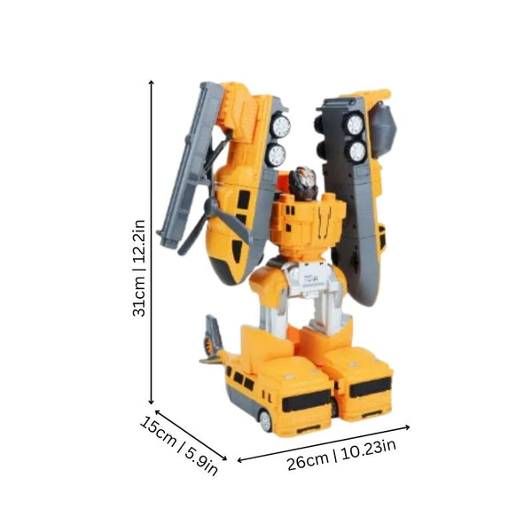 dimensions robot transformable enfant jouet chantier modulable taille produit