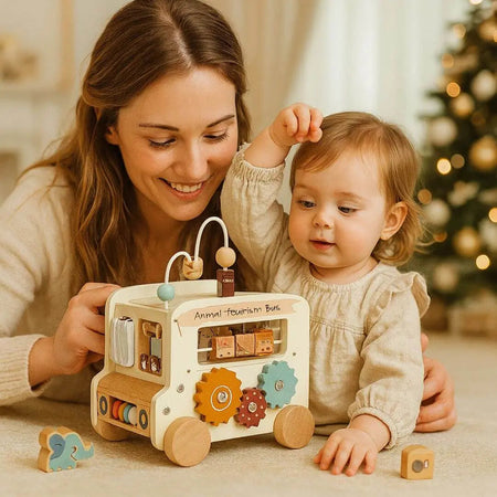 Caractéristiques du bus animaux Montessori ZooBus en bois