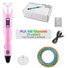 stylo 3d enfant rose avec filament coloré pour dessin créatif et éducatif