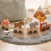 Train Montessori FarmRail en bois naturel pour enfant
