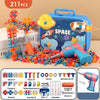 Jeu de construction enfant MiniBuilder 211 pièces avec perceuse jouet et univers spatial