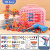 Atelier créatif enfant MiniBuilder 211 pièces avec formes colorées et thème licorne ludique