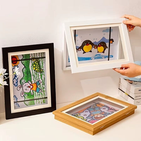 Cadres muraux pour dessins enfant en affichage horizontal et vertical ArtFrame EducaKid