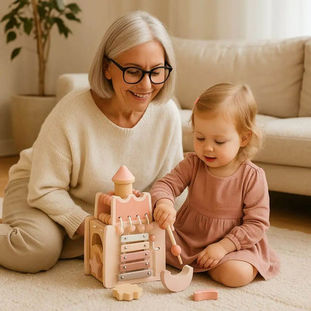 Jouet Montessori CastleTune en bois naturel non toxique pour bébé