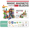 Circuit à billes magnétique MarbleLab 126 pièces avec rails, tunnels et blocs magnétiques