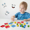 CubeMind 16 blocs et cartes émoticônes Montessori pour défis logiques