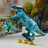 Version bleue du dinosaure MegaRex interactif avec effets lumineux et accessoires inclus