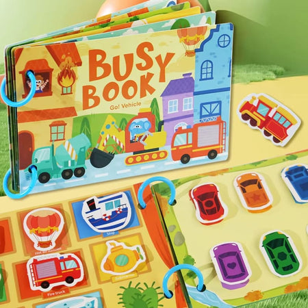 Busy Book Anglais Sensoriel Montessori Bébé | SensiBook