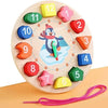 Horloge Montessori ClockPingu en bois naturel non toxique pour enfant