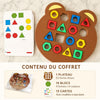 Cartes modèles et plateau ours du jeu d’association de formes Montessori EducaKid