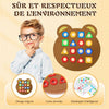 Jeu Montessori ours sûr et respectueux de l’environnement avec formes colorées EducaKid