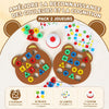 Pack 2 joueurs du jeu Montessori ours avec 2 plateaux, cartes et pièces géométriques EducaKid