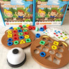 Boîte du jeu Shape Matching Game avec plateau ours et pièces géométriques colorées
