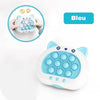 Jeu de réflexe lumineux enfant coloris bleu avec boutons LED et design ludique en forme d’animal