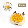 Jeu de réflexe lumineux enfant coloris beige avec boutons lumineux jaunes et design animal