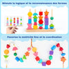 Jeu éducatif en bois avec formes colorées pour développer la logique, la coordination et la reconnaissance des formes