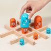 Jeu de société Montessori WoodTac en bois naturel pour famille