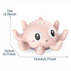 Jouet pieuvre de bain avec indication des dimensions pour enfant, compact et adapté aux petites mains