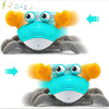 Crabe interactif pour bébé qui se déplace latéralement pour encourager le déplacement et la curiosité