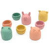 jouets de bain bébé en silicone démontables faciles à nettoyer