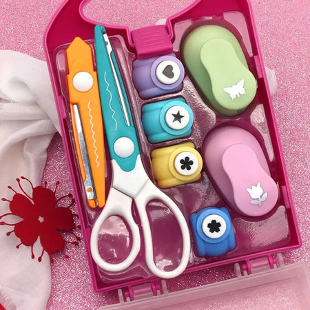 Kit PunchWiz 6 perforateurs colorés pour scrapbooking enfant