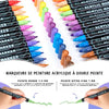Caractéristiques des marqueurs acryliques MarkerCraft double pointe