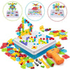Mallette BuildiBox avec nombreuses pièces et exemples de constructions créatives pour enfant