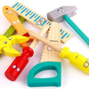 Outils en bois colorés HandyCraft avec design réaliste incluant marteau, scie et pince