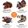 Dimensions des marionnettes à main tyrannosaure rex, tricératops, stégosaure et spinosaure, taille adaptée aux enfants - EducaKid