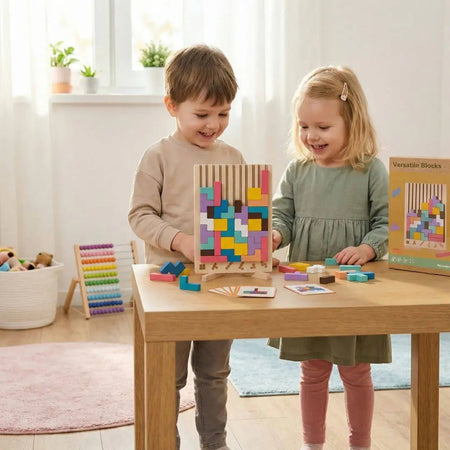 Pièces du puzzle 3D WoodPuzz3D Montessori en bois naturel