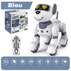 robot chien interactif enfant bleu télécommandé jouet intelligent éducatif