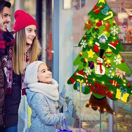 Sapin de Noël pour enfant en feutrine avec ornements colorés – EducaKid