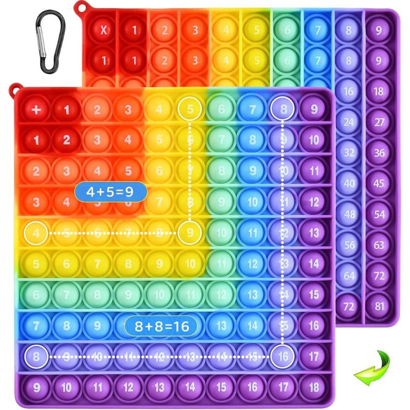 tableau mathématique enfant silicone avec exercices addition et multiplication ludique