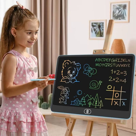 tablette lcd enfant apprentissage écriture dessin lettres chiffres tableau éducatif
