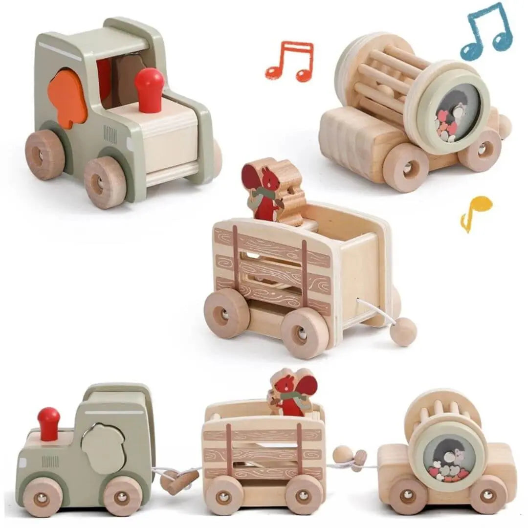 AnimalRail train en bois Montessori avec animaux à découvrir