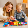 Caractéristiques du train Montessori MatchRoll formes encastrables